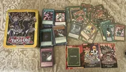 Yugioh 200+ Card Lot Different Series + 2017 Mega  Tin includes Dark Magician - Image 1