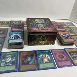 Konami YuGiOh Yu-Gi-Oh 1996 Card Lot 300+ Cards Mixed Condition and Tin - Image 18
