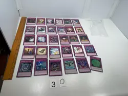 30 Yugioh Card Collection Lot 1996? 2020? Rare? Up Cards? Hologram? - Image 1