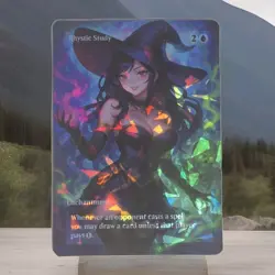 Rhystic Study | Custom Foil Fan Alt Art | Mtg Commander Playtest Card - Image 1