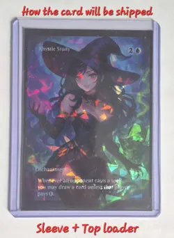 Rhystic Study | Custom Foil Fan Alt Art | Mtg Commander Playtest Card - Image 11