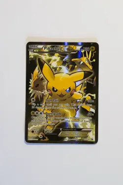 XY Generations Black Star Promo Pikachu EX XY124 Full Art Holo Pokemon Card - Image 1