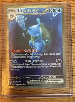 PokÃ©mon TCG Blastoise EX English Edition Card 200/165 Scarlet & Violet 151 - Image 1