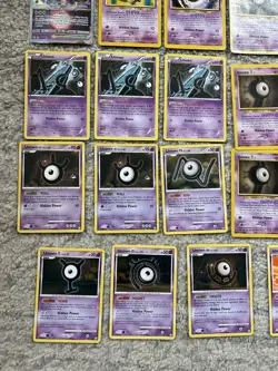 Pokemon Cards Unown Lot Good Mix Rare Uncommons Commons Various Conditions - Image 7