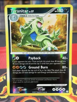 Pokemon Card TCG  Tyranitar (17/123) Rare Reverse Holo Mysterious Treasures NM - Image 1