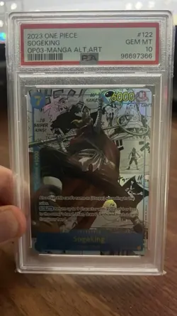 One Piece Card PSA 10 Sogeking OP03-122 Comic Parallel Manga Alt Art R Japanese - Image 1