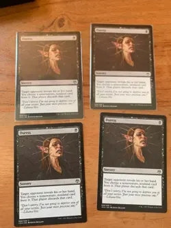 x4 MTG Duress LP Iconic Masters Regular Magic the Gathering PLAYSET - Image 1