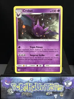 Pokemon Card Crobat 56/149 Sub & Moon Base Holo HD Swirl Light Play 2 - Image 7