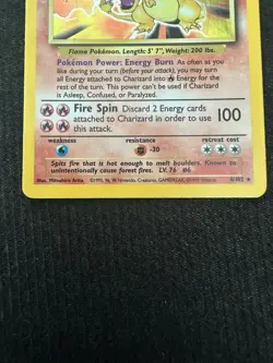 Pokemon TCG Charizard Holo Rare Card 004/102 Vintage Base Set - Image 4