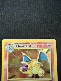 Pokemon TCG Charizard Holo Rare Card 004/102 Vintage Base Set - Image 5