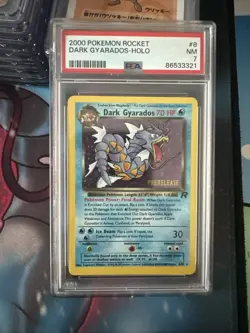 2000 POKEMON ROCKET PRERELEASE #8 DARK GYARADOS-HOLO PSA 7 - Image 1