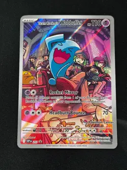 PokÃ©mon Team Rocket's Wobbuffet 203 SVP Destined Rivals Pokemon Center Promo NM - Image 1