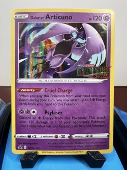 Pokemon Galarian Articuno SWSH123 Black Star Promo Stamp Evolving Skies (NM) - Image 1