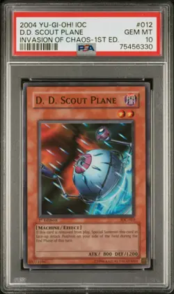 YUGIOH PSA 10 2004 D.D. Scout Plane IOC-012 Super Rare 1st Edition *6330 - Image 1