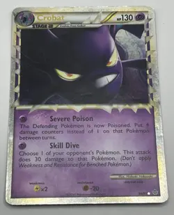 Crobat Prime 84/95 HGSS Unleashed Super Ultra Rare Holo Pokemon Card MP See Pics - Image 3