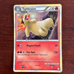 Typhlosion 32/123 Cosmos Holo Rare HeartGold SoulSilver Pokemon Card - Image 1