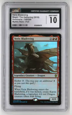 Verix Bladewing Dominaria Foil Rare MTG Magic The Gathering CGC 10 Gem Mint - Image 1