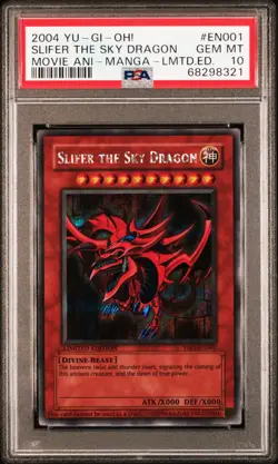 YUGIOH PSA 10 2004 Slifer the Sky Dragon YMA-EN001 Secret Rare Promo *8321 - Image 1