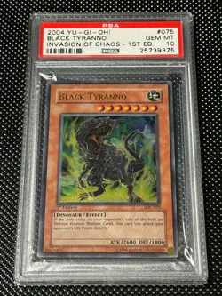 YUGIOH PSA 10 2004 Black Tyranno IOC-075 Ultra Rare 1st Edition *9375 - Image 1