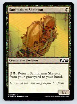 Sanitarium Skeleton Magic The Gathering Core Set 2020 M20 MTG Card FREE SHIPPING - Image 1