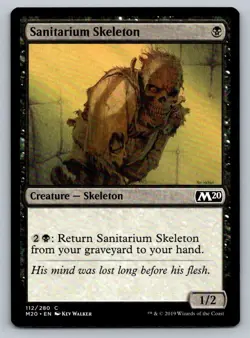 Sanitarium Skeleton Magic The Gathering Core Set 2020 M20 MTG Card FREE SHIPPING - Image 6