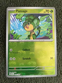 Pansage 004/086 NM Master Ball Holo Black Bolt Pokemon Card - Image 1