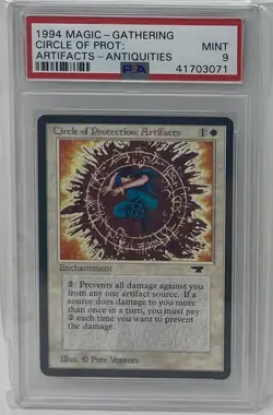 MTG Magic - Antiquities - Circle of Protection: Artifacts - PSA 9 - Image 2