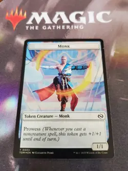 Mtg. Copy / Monk Double-Sided Tokens. Foil. Tarkir Dragonstorm. Nm - Image 4