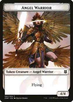 MTG Angel Warrior ** Zendikar Rising Tokens ** English (NM) - Image 1