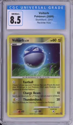 Pokemon 2008 Voltorb Stormfront SH3 Shiny Reverse Holo CGC 8.5 - Image 1