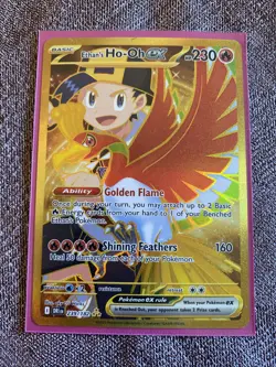 Pokémon TCG Ethan's Ho-Oh EX Card 239/182 Sv10: Destined Rivals Holo - Image 3
