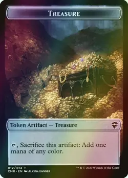 MTG Treasure Foil ** Commander Legends Tokens ** English (NM) - Image 1