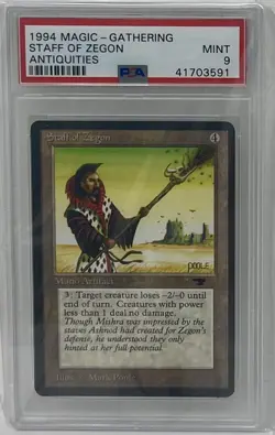 MTG Magic - Antiquities - Staff of Zegon - PSA 9 - Image 2