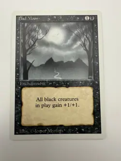Magic the Gathering ~ MTG ~ Bad Moon ~ 3rd Edition ~  NM ~ REVISED - Image 1