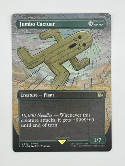 MTG Final Fantasy - Jumbo Cactuar - R 0343 (Borderless) MTG FF: FIC - Image 1
