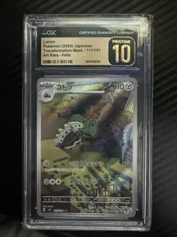 CGC 10 PRISTINE Lairon 111 AR Transformation Mask sv6 Japanese Pokemon  - Image 1