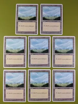 8 Plains (B) Fourth Edition 4th Magic the Gathering MTG White Border 8 - Image 1