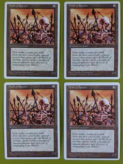 Wall of Spears x4 Fourth Edition 4th 4x MTG Magic the Gathering - Image 1