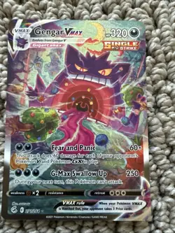 Pokemon Gengar VMAX Alternate Art Secret Holo Card 271/264 Swsh08: Fusion Strike - Image 1