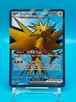 Zapdos EX #192 Pokemon Card Scarlet & Violet 151 NM Holo Ultra Rare Full Art TCG - Image 1