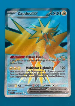 Zapdos EX #192 Pokemon Card Scarlet & Violet 151 NM Holo Ultra Rare Full Art TCG - Image 3