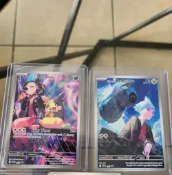 Marnie's Morpeko 206 Pokemon AR Card And Steven Beldum 207 Promo Cards Both NM  - Image 1