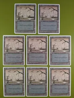 8 Swamp (B) Fourth Edition 4th Magic the Gathering MTG White Border 8 - Image 2