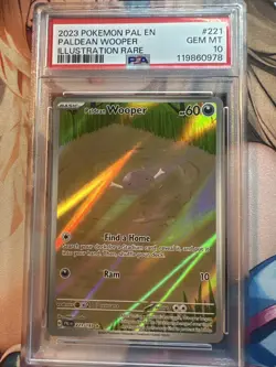 Paldean Wooper IR 221/193 Sv02 Paldea Evolved IR Holo Card PSA 10 Gem Mint - Image 1