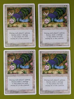 Karma x4 4th Fourth Edition 4x Playset Magic the Gathering MTG - Image 1