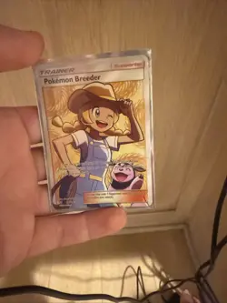 Pokemon Breeder 73/73 Shining Legends Holo Full Art Trainer PokÃ©mon TCG Card - Image 2