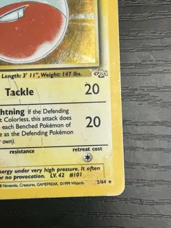 Pokemon TCG Electrode 02/64 Jungle Set Holo Rare Card Vintage WOTC 1999 MP - Image 6