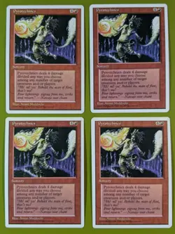 Pyrotechnics x4 Fourth Edition 4th 4x MTG Magic the Gathering - Image 1