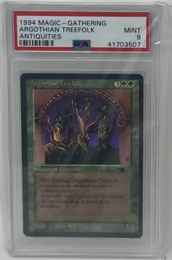 MTG Magic - Antiquities - Argothian Treefolk - PSA 9 - Image 2