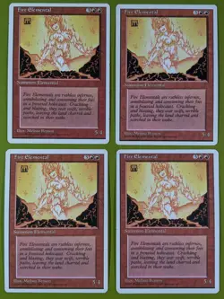 Fire Elemental x4 Fourth Edition 4th 4x MTG Magic the Gathering - Image 2